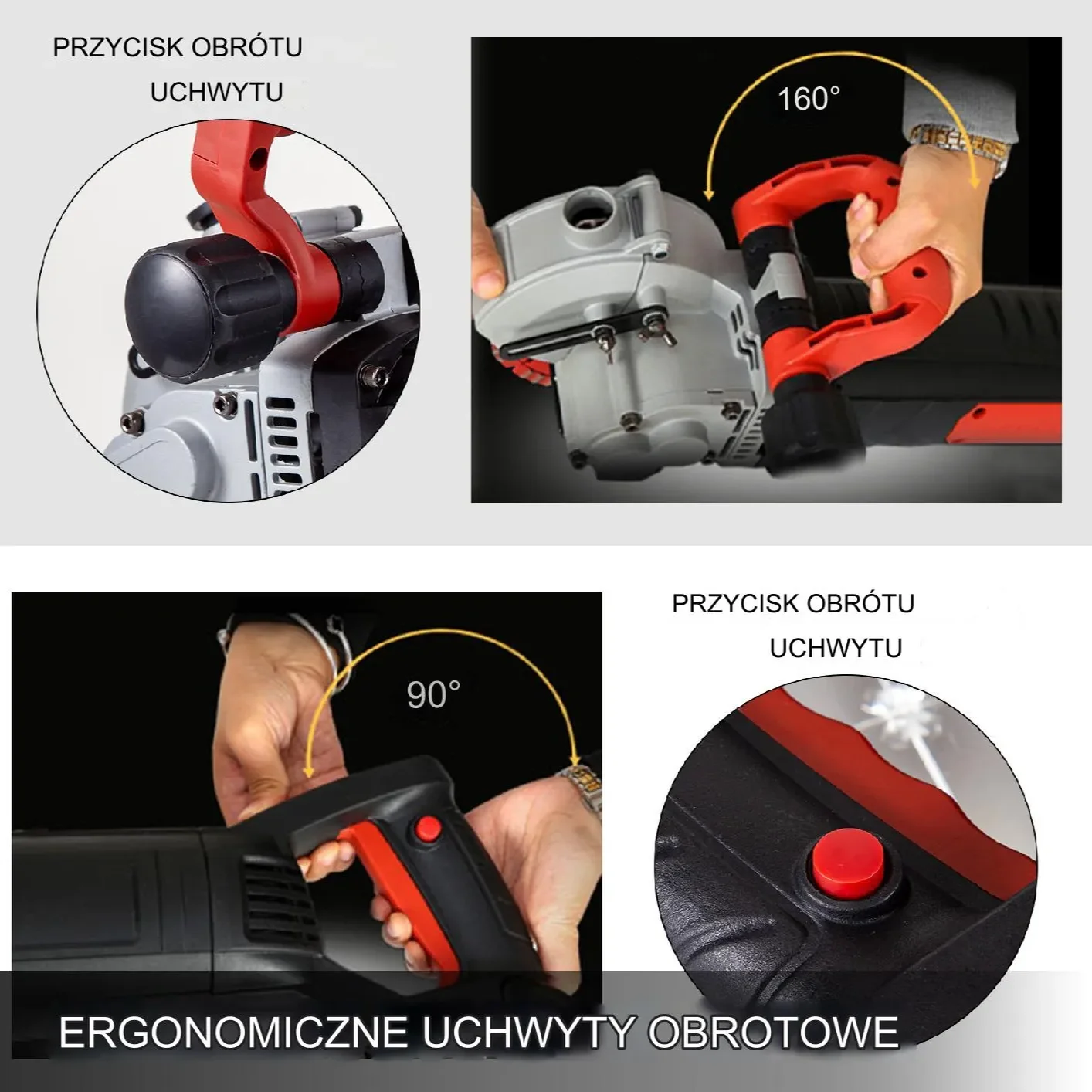 Bruzdownica do ścian betonu przecinarka 2500W laser 5 tarcz głębokość 34mm - obrazek 5