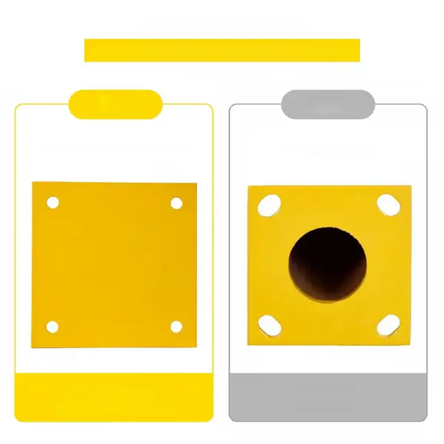 Słupek parkingowy ostrzegawczy drogowy metalowy odbojnica 107x20 cm - obrazek 5