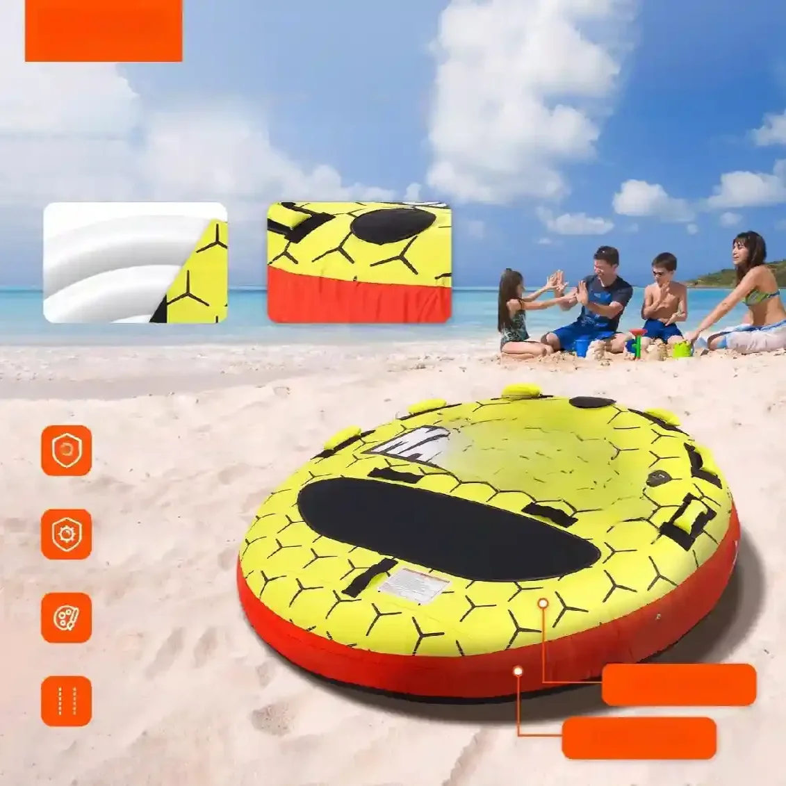 Koło ponton materac do holowania na wodzie 3 osobowy do 231 kg - obrazek 7