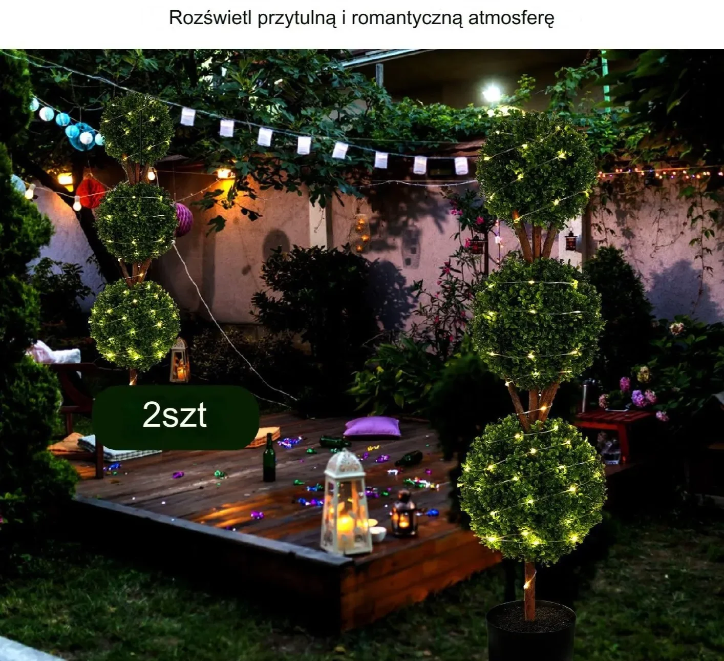 Sztuczne drzewka topiary 4 szt 120 cm dekoracja wnętrz i ogrodu - obrazek 5