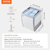 Komercyjna Gablota na Lody 158 L