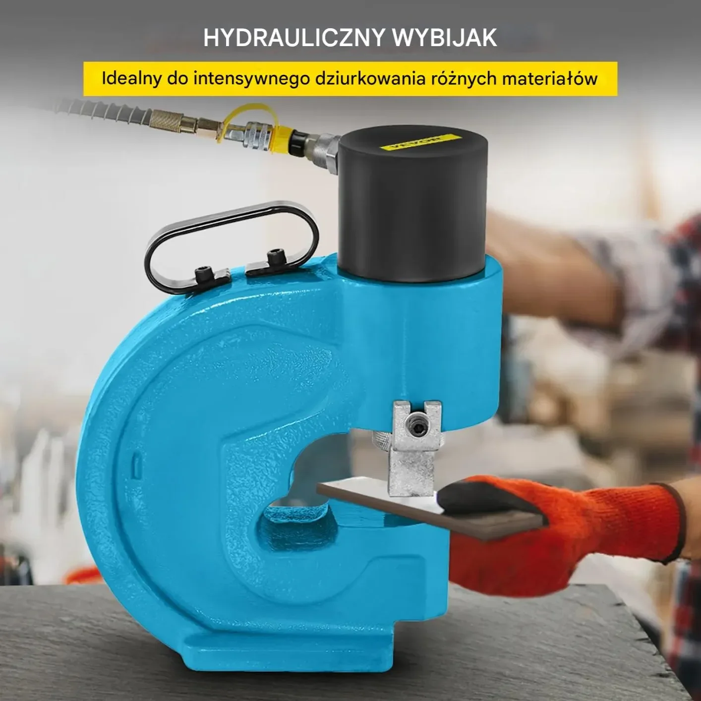 Hydrauliczny dziurkacz wycinak do szyn 35T CH-70 – pompa elektryczna - obrazek 2