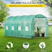Tunel foliowy ogrodowy szklarnia  4.5x2x2 m