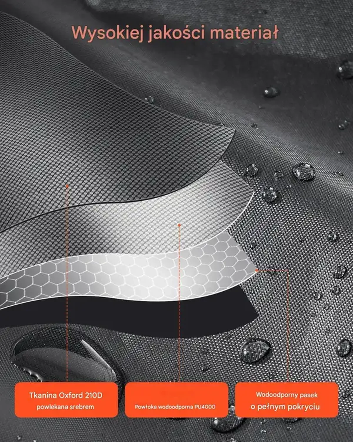 Namiot rowerowy całoroczny wodoodporny ogrodowy skuter motor 243cm - obrazek 4