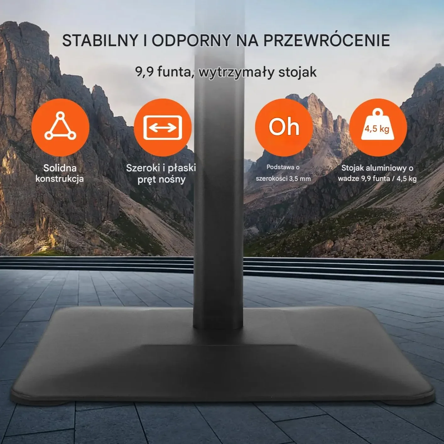 Stojak na plakat 279 x 216 mm regulowany metalowy – podłogowy do reklamy - obrazek 3