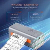 Drukarka termiczna etykiet kurierskich samoprzylepnych USB 40-108 mm