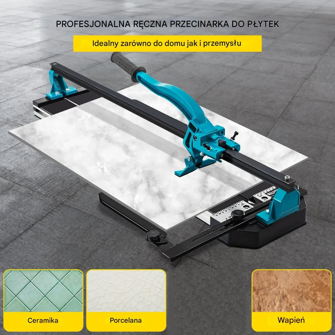 Gilotyna do płytek 480mm ręczna cięcie proste 12mm - obrazek 2