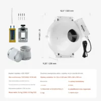 System Wentylatorów do Ograniczania Radonu 98-89 mm