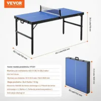 Stół do tenisa stołowego składany mocny ping pong zestaw piłka siatka