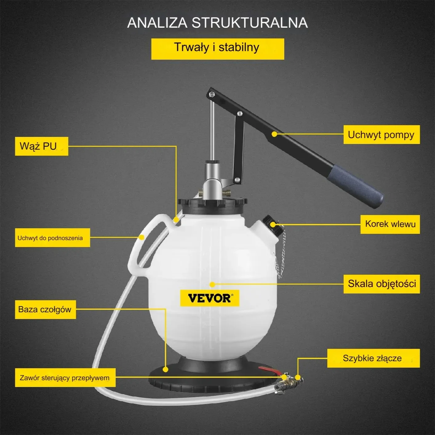 Ręczna pompa ATF 7,5 L do skrzyni biegów z 15 adapterami - obrazek 5