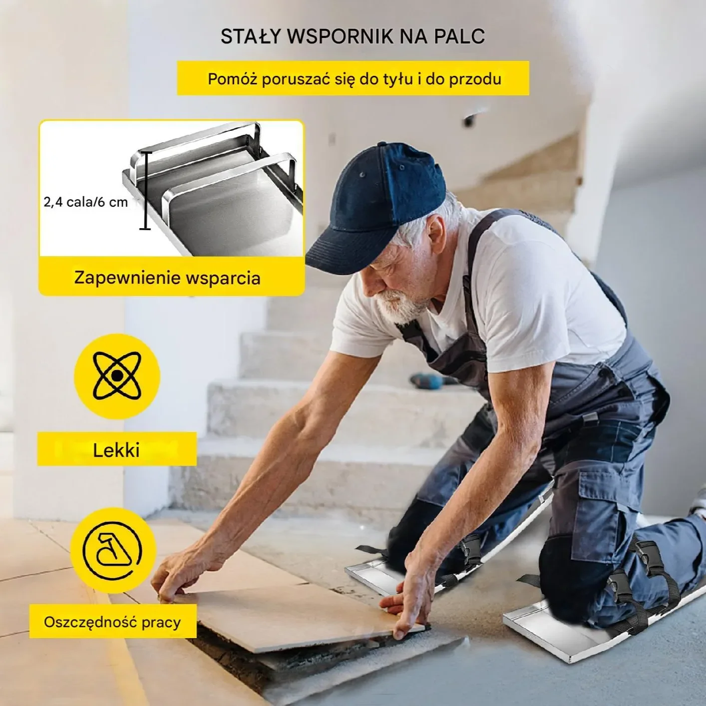 Stalowe Nakolanniki do Betonu z Paskami Mocującymi 750 x 200 mm - obrazek 5