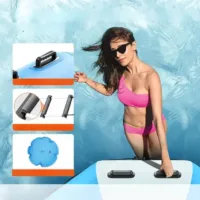 Dmuchana trampolina wodna + pompka elektryczna 415 cm niebieska