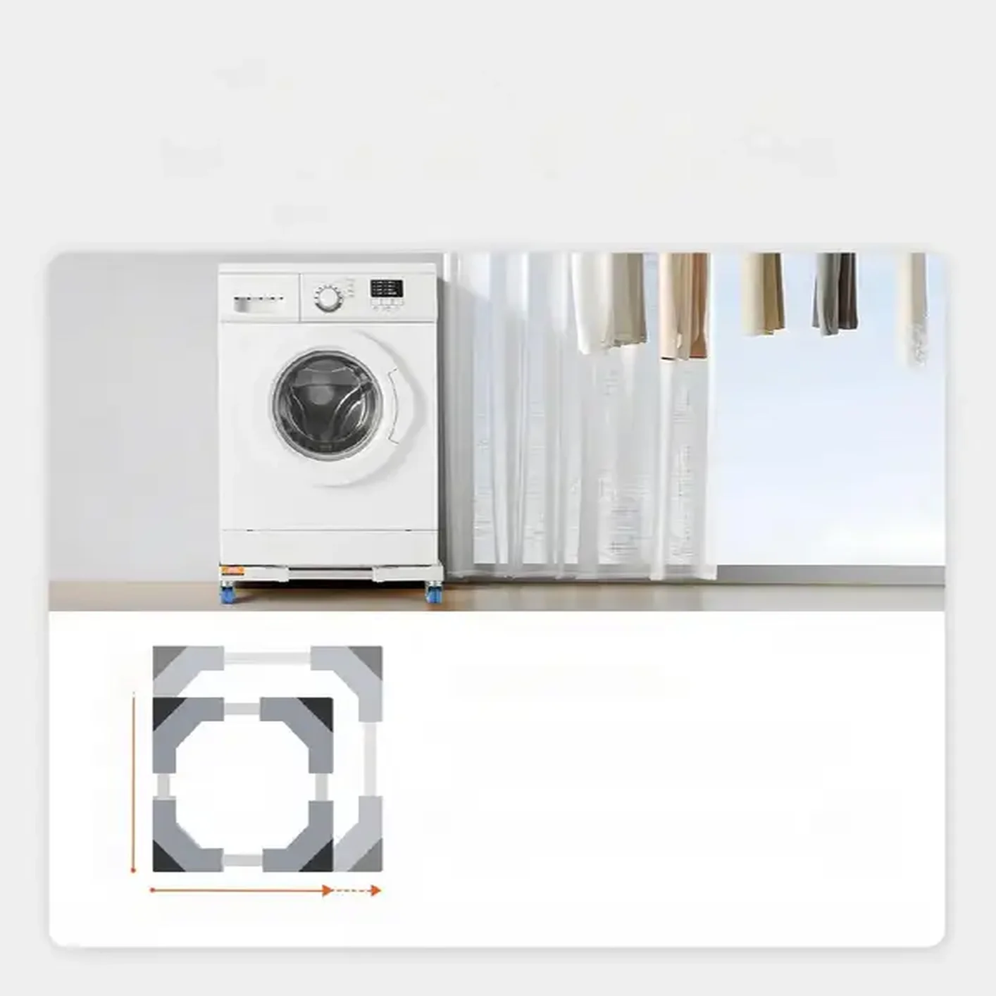 Podstawa pod pralkę suszarkę AGD teleskopowa z kółkami 381-615 mm - obrazek 2