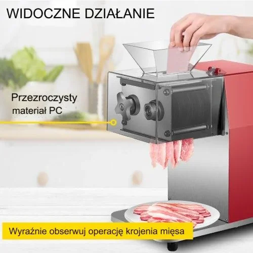 Elektryczna krajalnica do mięsa wędlin profesjonalna 850 W 3,5 mm - obrazek 4