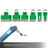 6-Częściowy Zestaw Diamentowych Wierteł do Otworów do Płyt Ceramicznych i Granitowych 20/25/40/50/68 mm