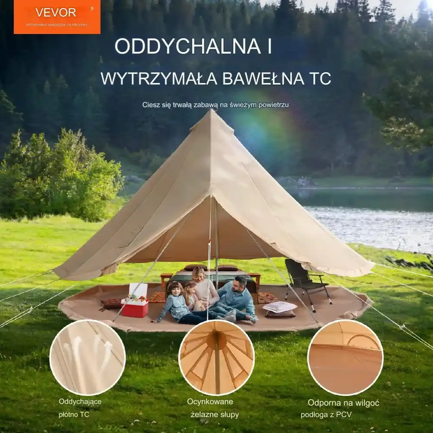 Namiot jurta mongolska namiot kempingowy pawilon 7 m - obrazek 2