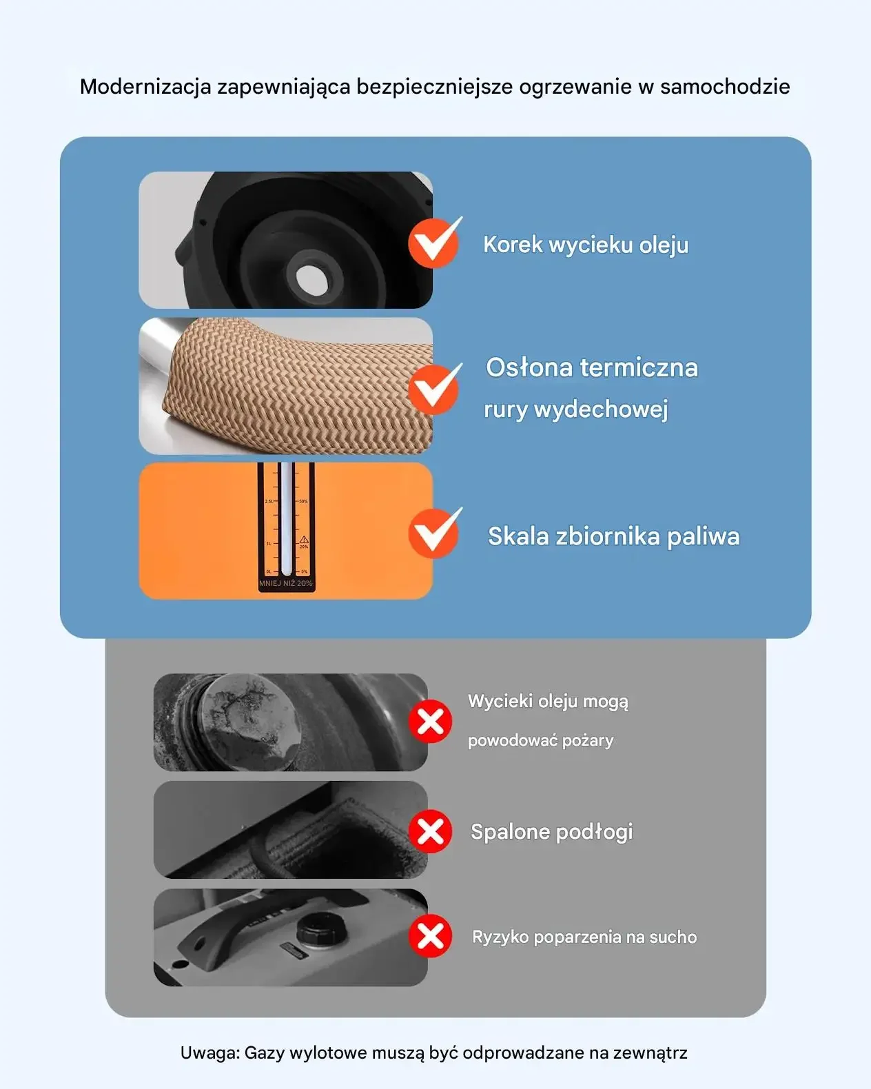 Nagrzewnica olejowa diesel 8KW 12-24V szybkie grzanie LCD do kampera auta - obrazek 3