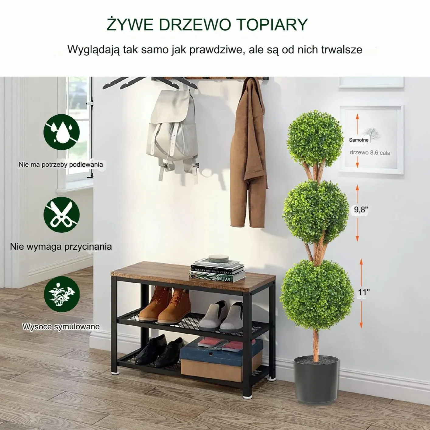 Sztuczne drzewka topiary 4 szt 120 cm dekoracja wnętrz i ogrodu - obrazek 6
