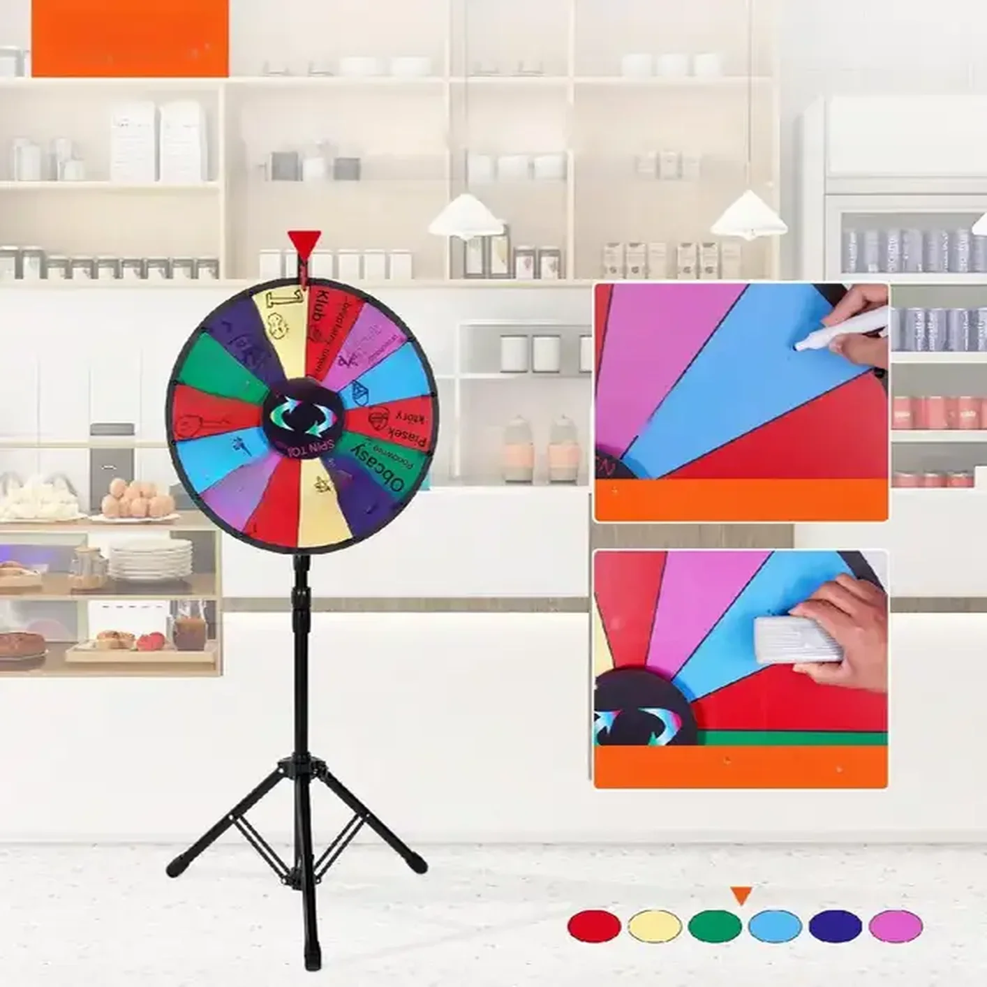 Koło fortuny do losowania nagród – tablica ścieralna gra imprezowa 60x153cm - obrazek 7