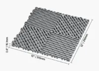Mata drenażowa modułowa 31x31cm antypoślizgowa PP 24szt garaż ogród szara