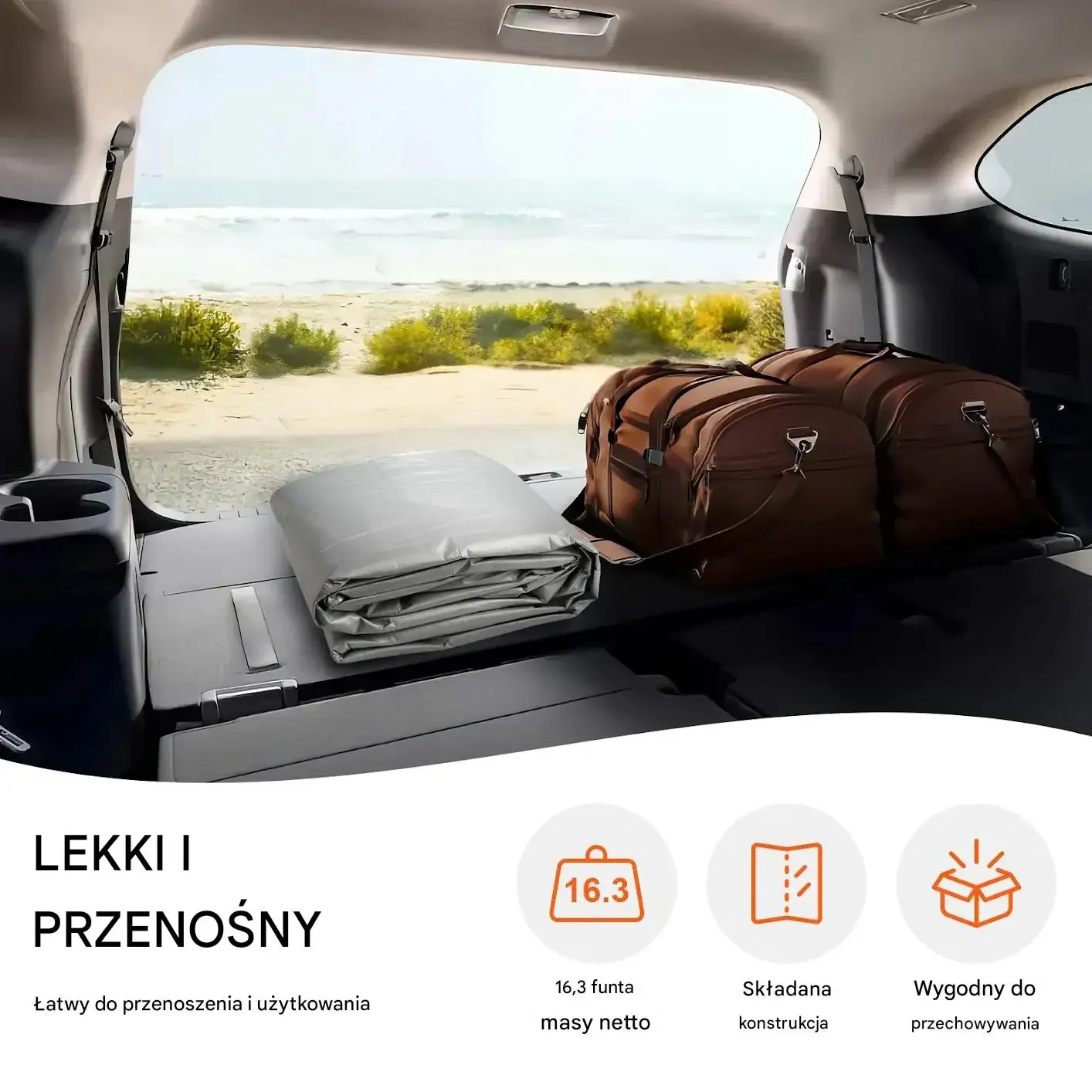 Plandeka do garażu 610x364 cm wodoodporna UV wzmocniona – ściana boczna - obrazek 5