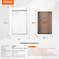 Klapa ścienna dla psa kotów zamek metalowa rama uszczelnienie magnetyczne