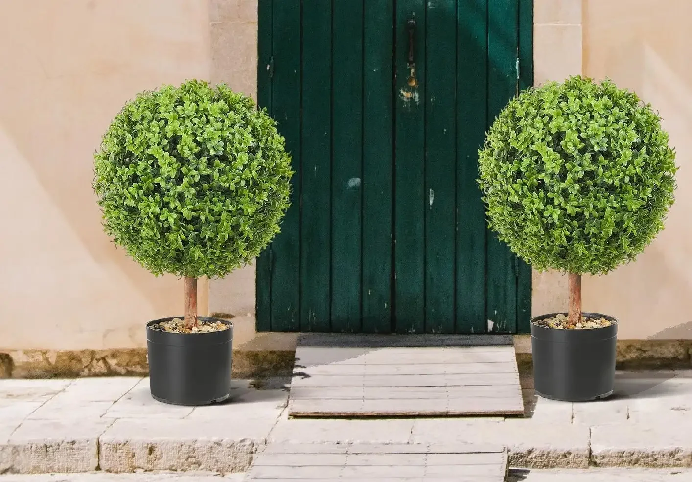 Sztuczne drzewka 2 szt 120 cm topiary do salonu, tarasu, balkonu - obrazek 6