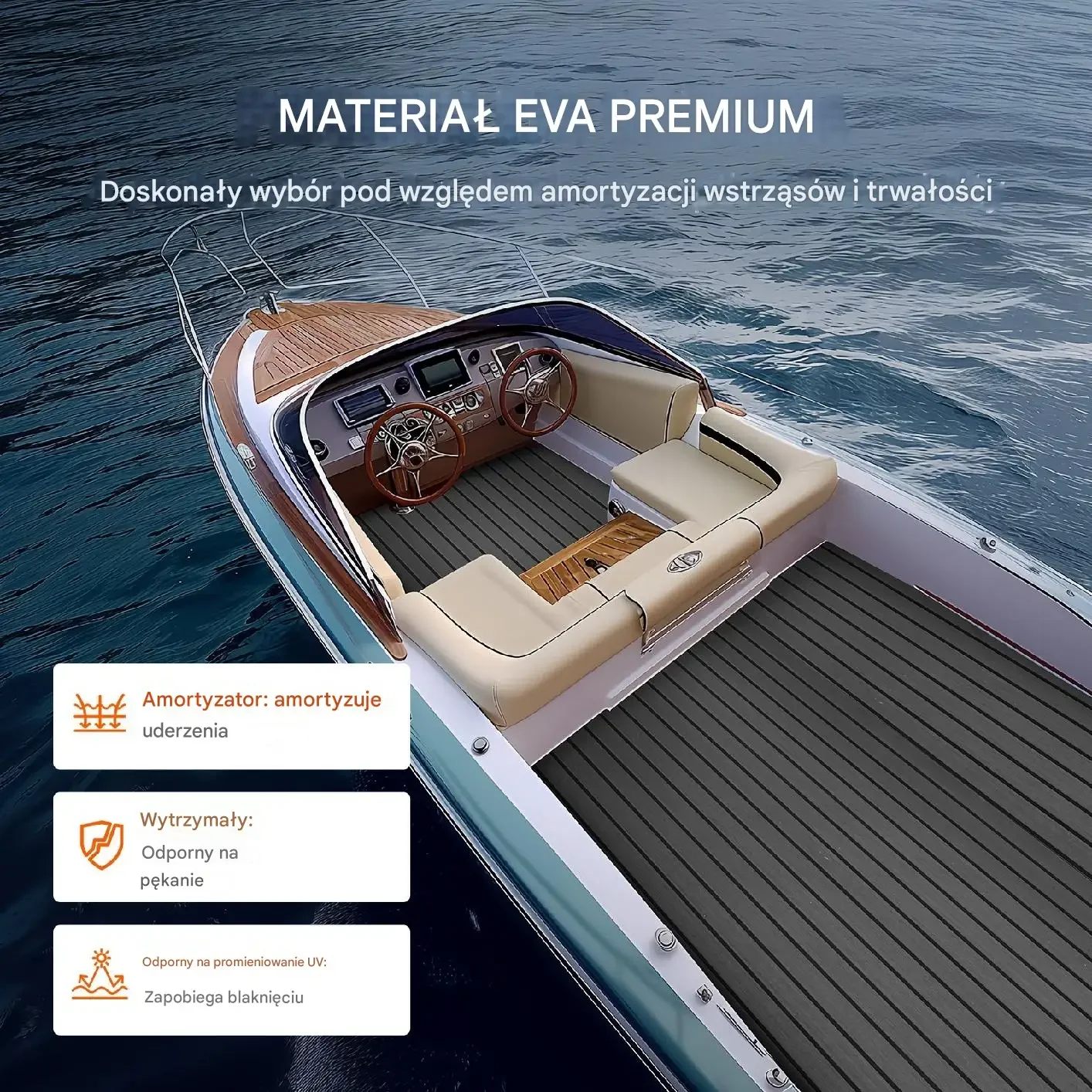 Antypoślizgowa Podłoga do Łodzi 240 x 45 cm - obrazek 2