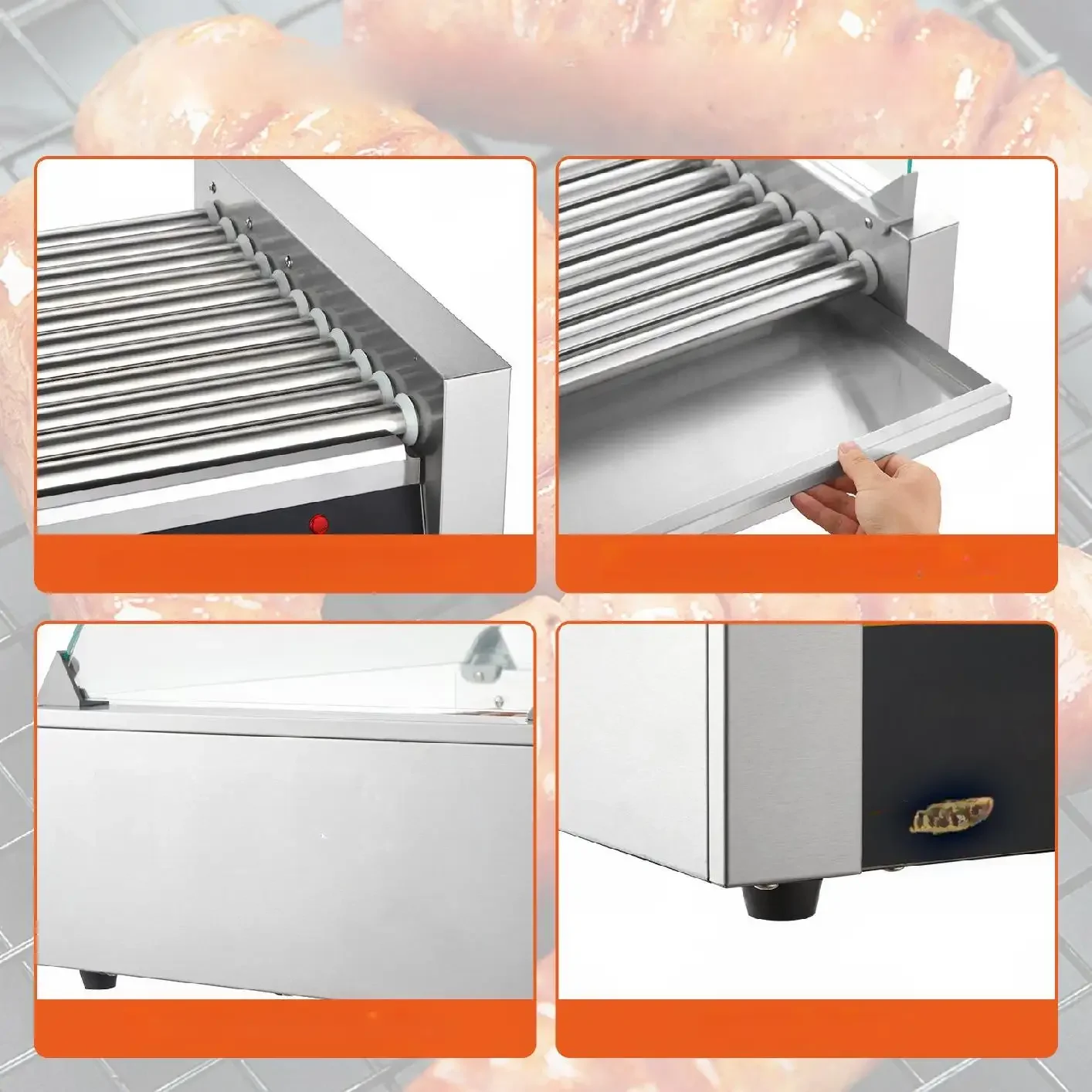 Elektryczna Maszyna do Robienia 30 Hotdogów 11 Rolek - obrazek 7