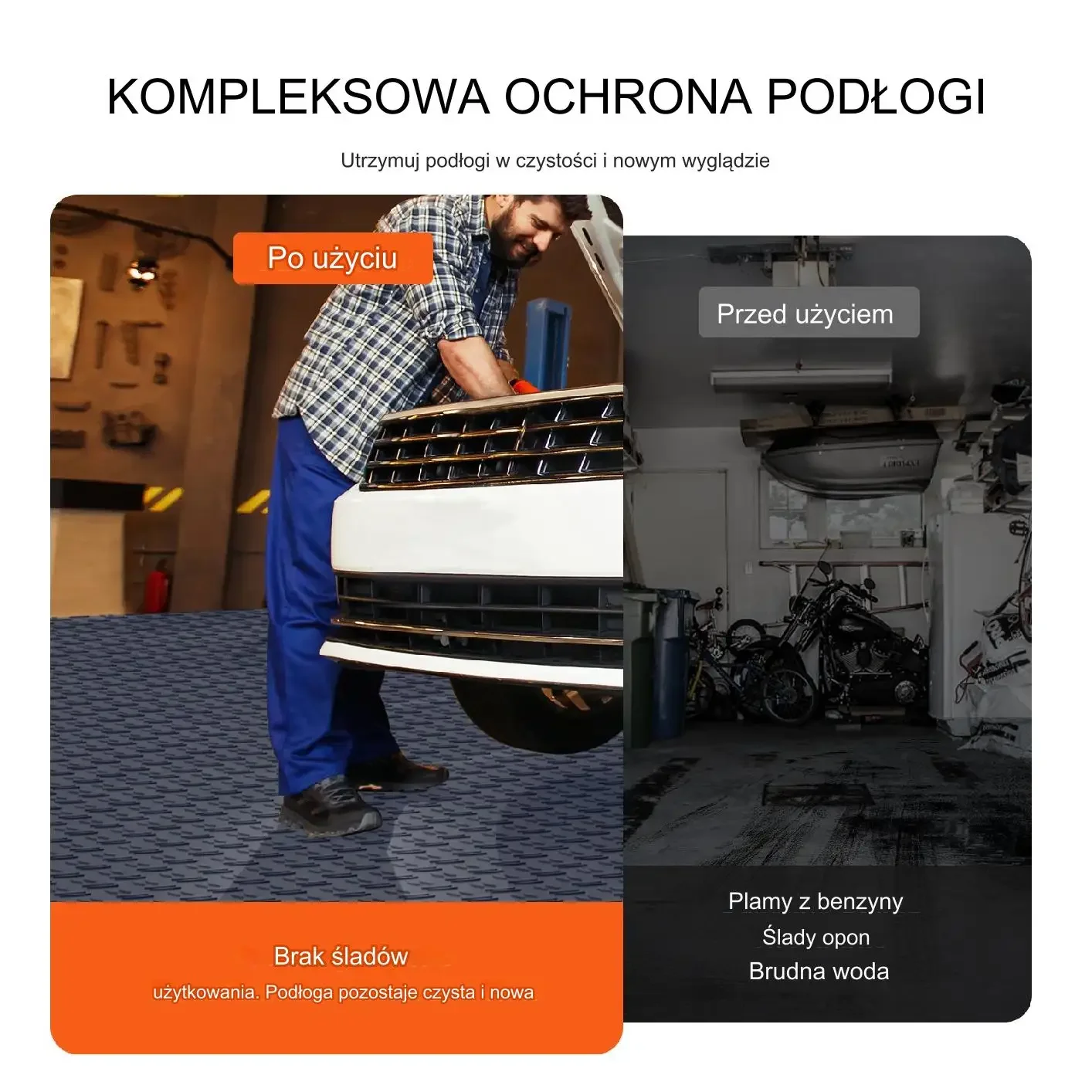 Płytki podłogowe do garażu – Ciemnoszare antypoślizgowe 25 szt 2500 kg - obrazek 3