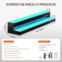 Podświetlana półka na butelki 2-stopniowa, LED, 102vcm, sterowanie zdalne