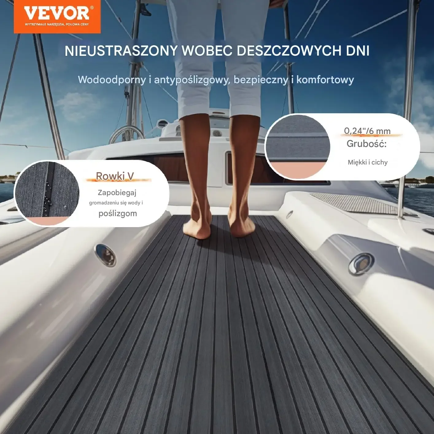 Antypoślizgowa Podłoga do Łodzi 240 x 60 cm - obrazek 6