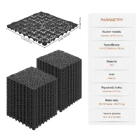 Mata drenażowa czarne 30x30cm 55szt PVC łączona antypoślizgowa łazienka