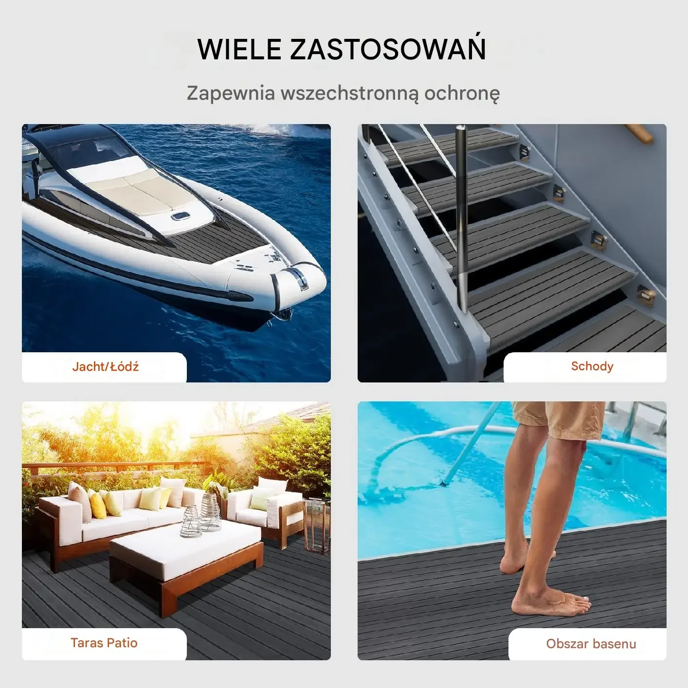 Antypoślizgowa Podłoga do Łodzi 240 x 60 cm - obrazek 5