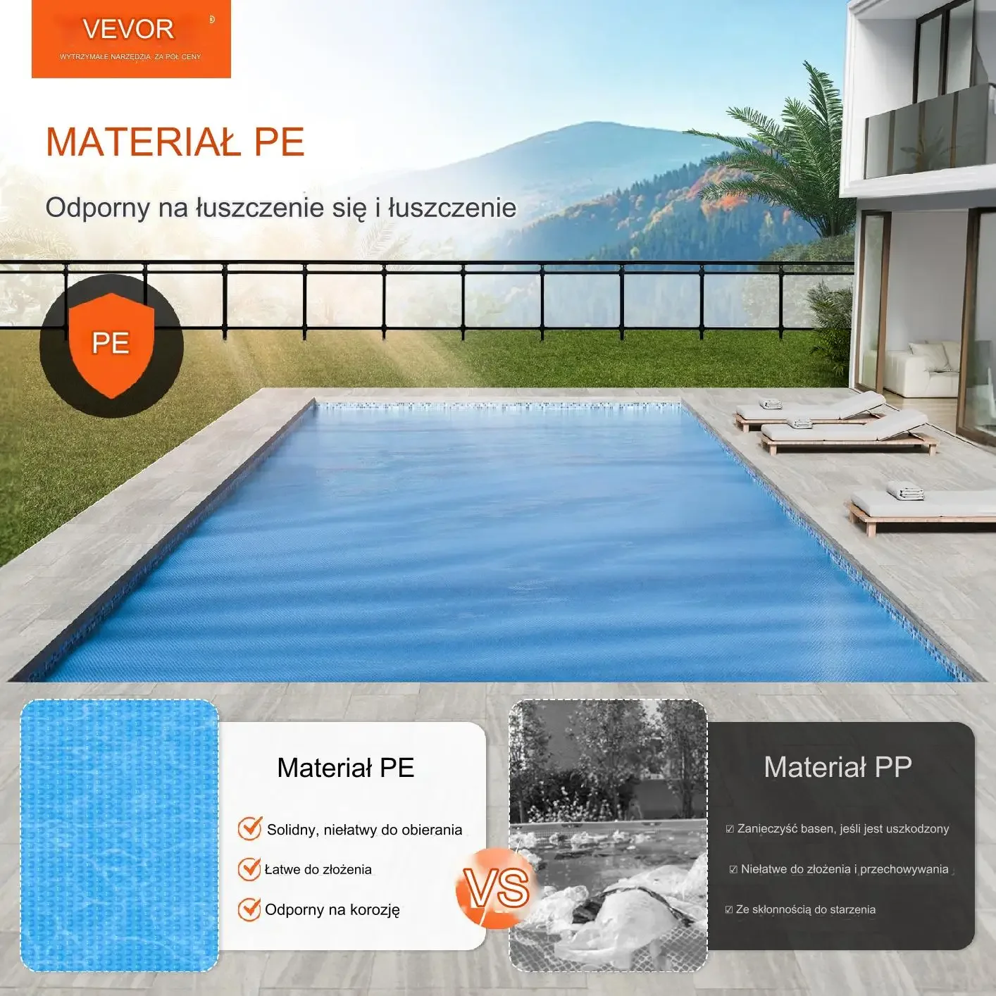 Pokrywa solarna do basenu PE 11x5.5m ogrzewa wodę zapobiega parowaniu - obrazek 2