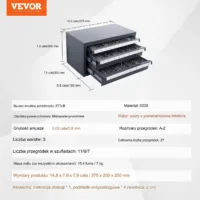 Szafka na Wiertła 3 Szuflady 27 Komór