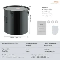 Wiadro na Tłuszcz do Frytkownic Fryturę 30 Litrów czarny