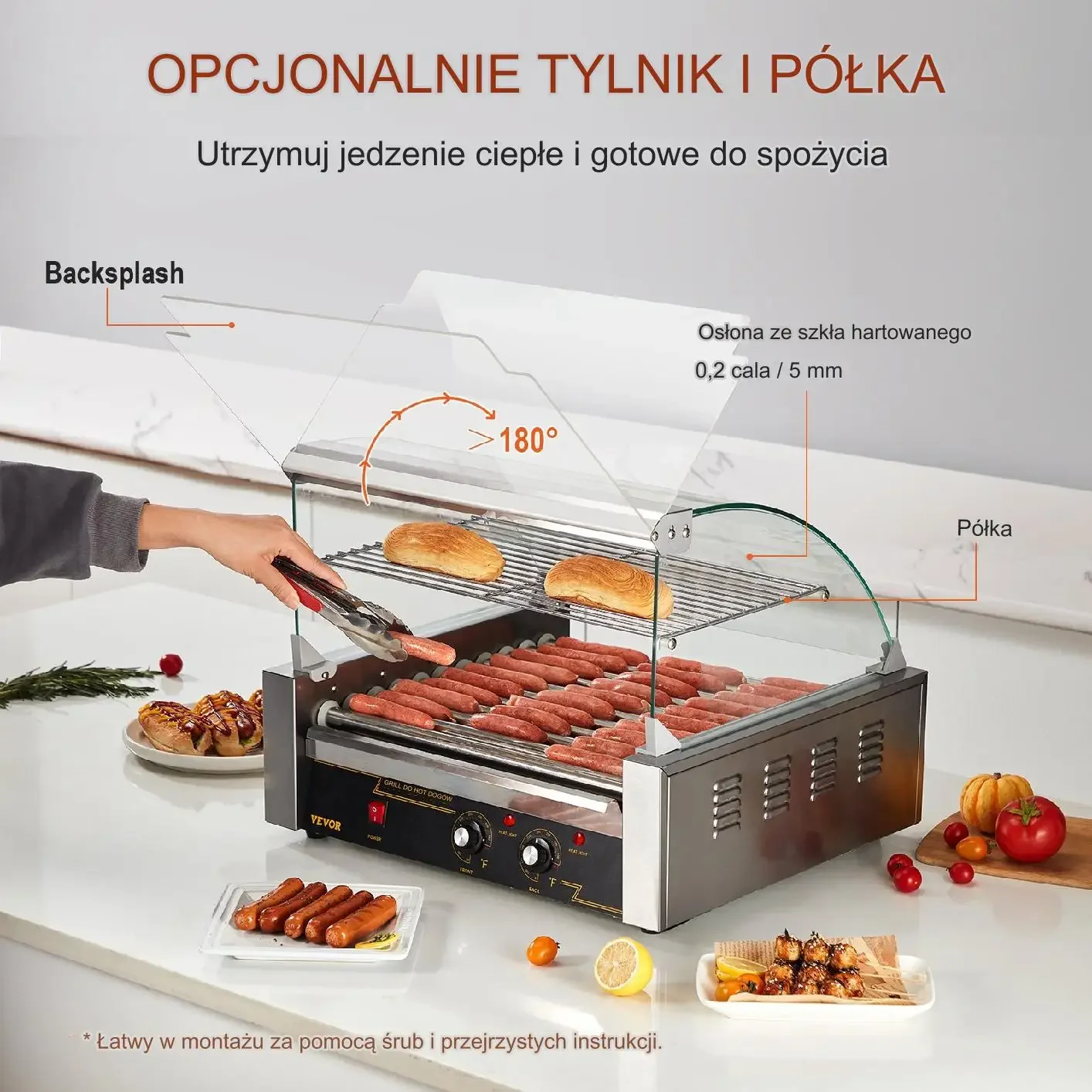 Elektryczna Maszyna do Robienia 30 Hotdogów 11 Rolek - obrazek 2