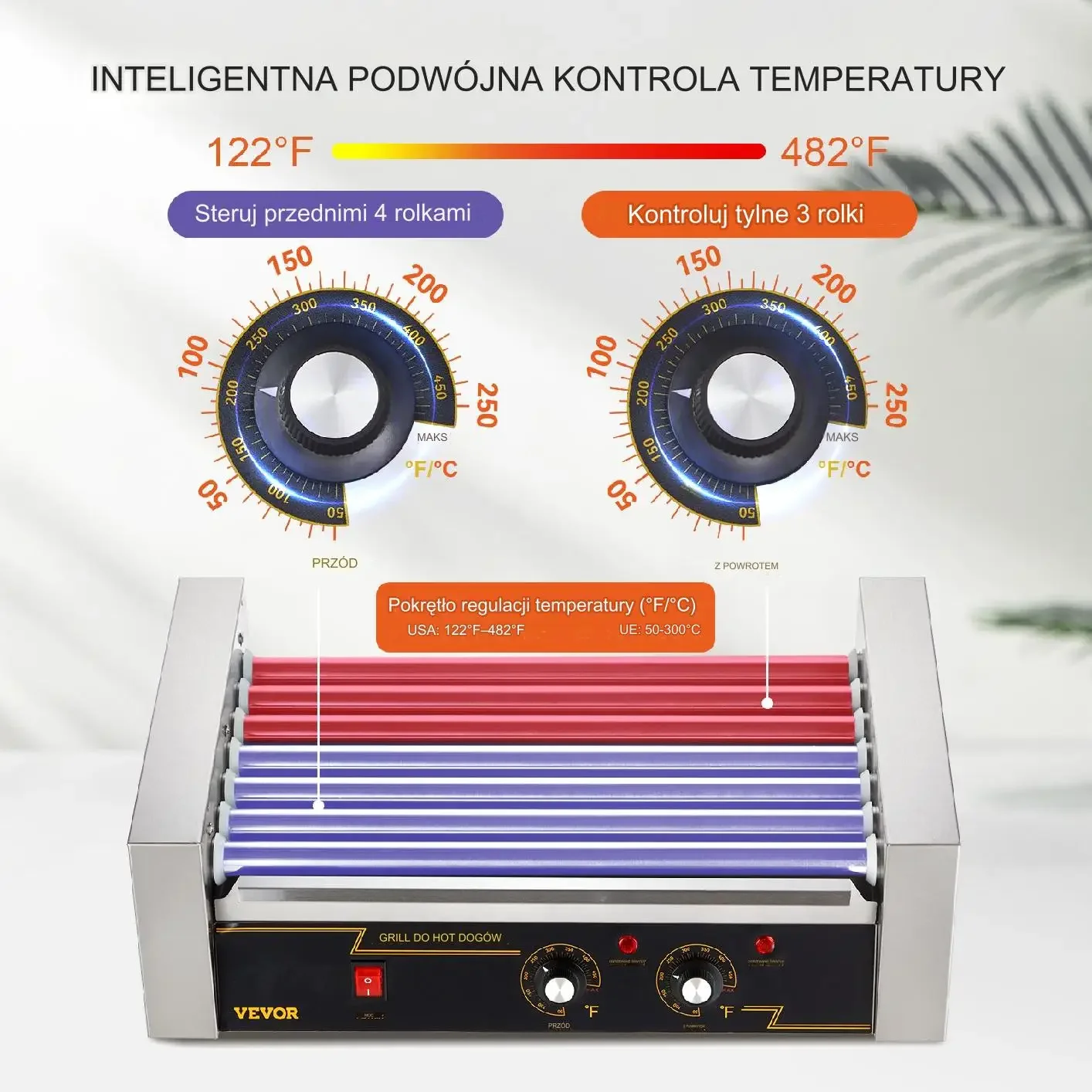 Elektryczna Maszyna do Robienia 18 Hotdogów 7 Rolek - obrazek 6