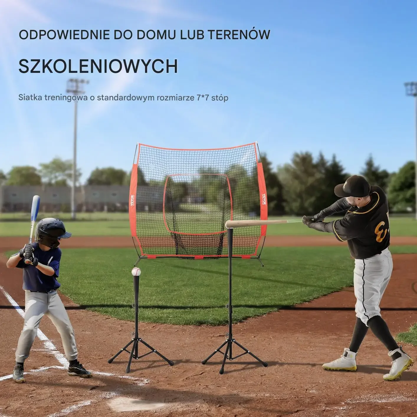 Siatka treningowa baseball softball 2.1x2.1m tor do odbijania pokrowiec - obrazek 4