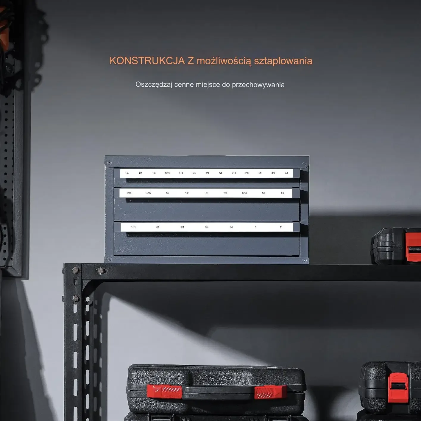 Szafka na Frezy Trzpieniowe 3 Szuflady 29 Komór - obrazek 5