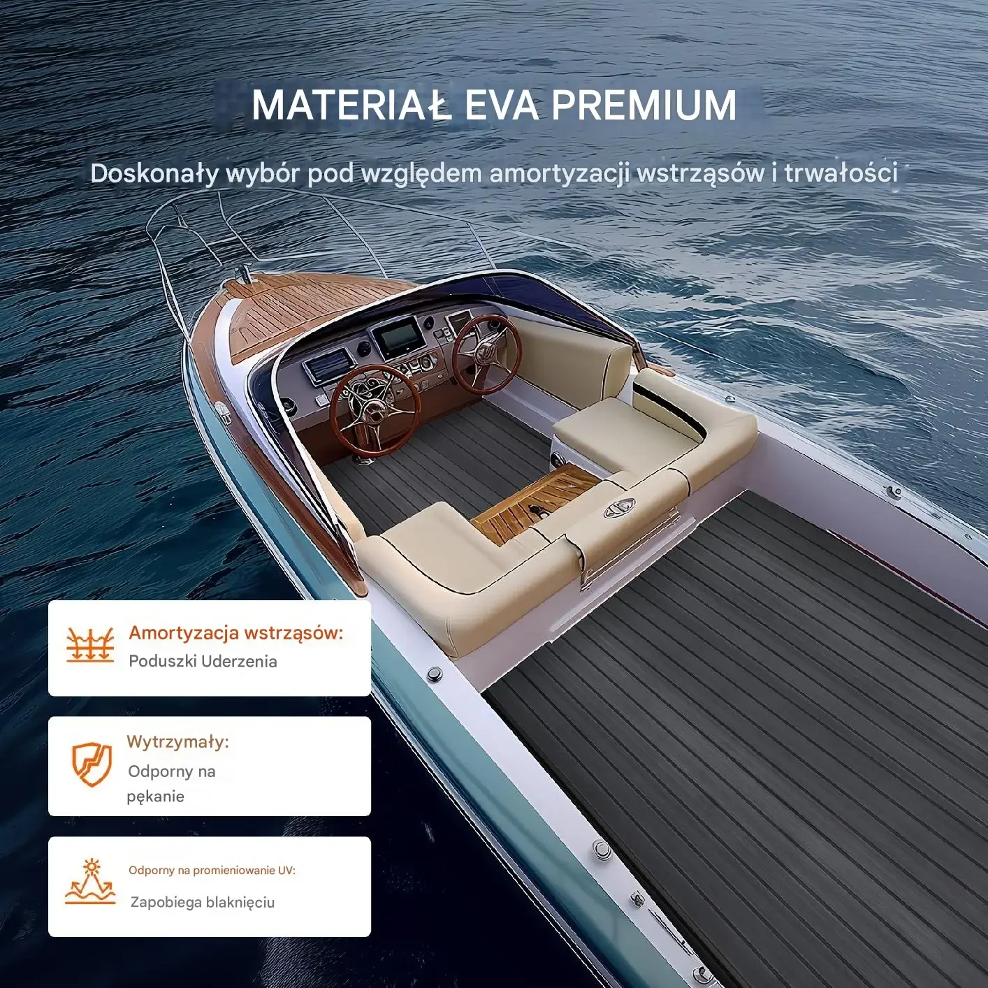 Antypoślizgowa Podłoga do Łodzi 240 x 60 cm - obrazek 3