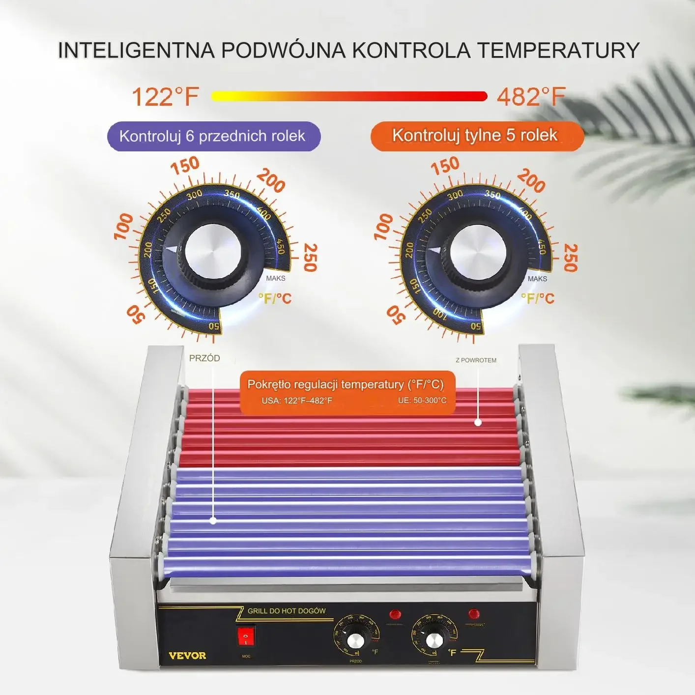 Elektryczna Maszyna do Robienia 30 Hotdogów 11 Rolek - obrazek 5