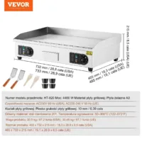 Płyta grzewcza grill elektryczny 4400W – gorąca płyta gastronomiczna