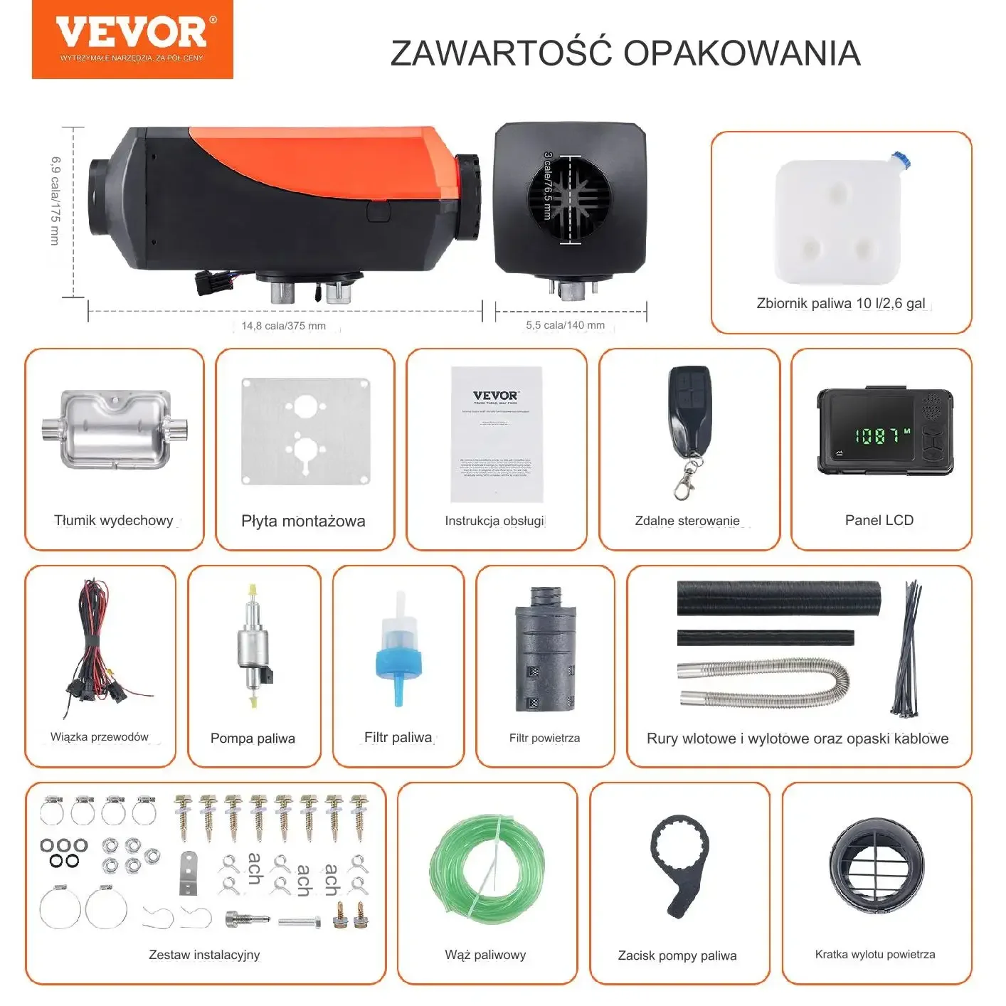 Nagrzewnica Diesel 12 V z Aplikacją Bluetooth - obrazek 3