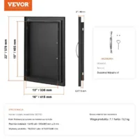 Drzwi do Grilla ze Stali Nierdzewnej 57x41x4cm