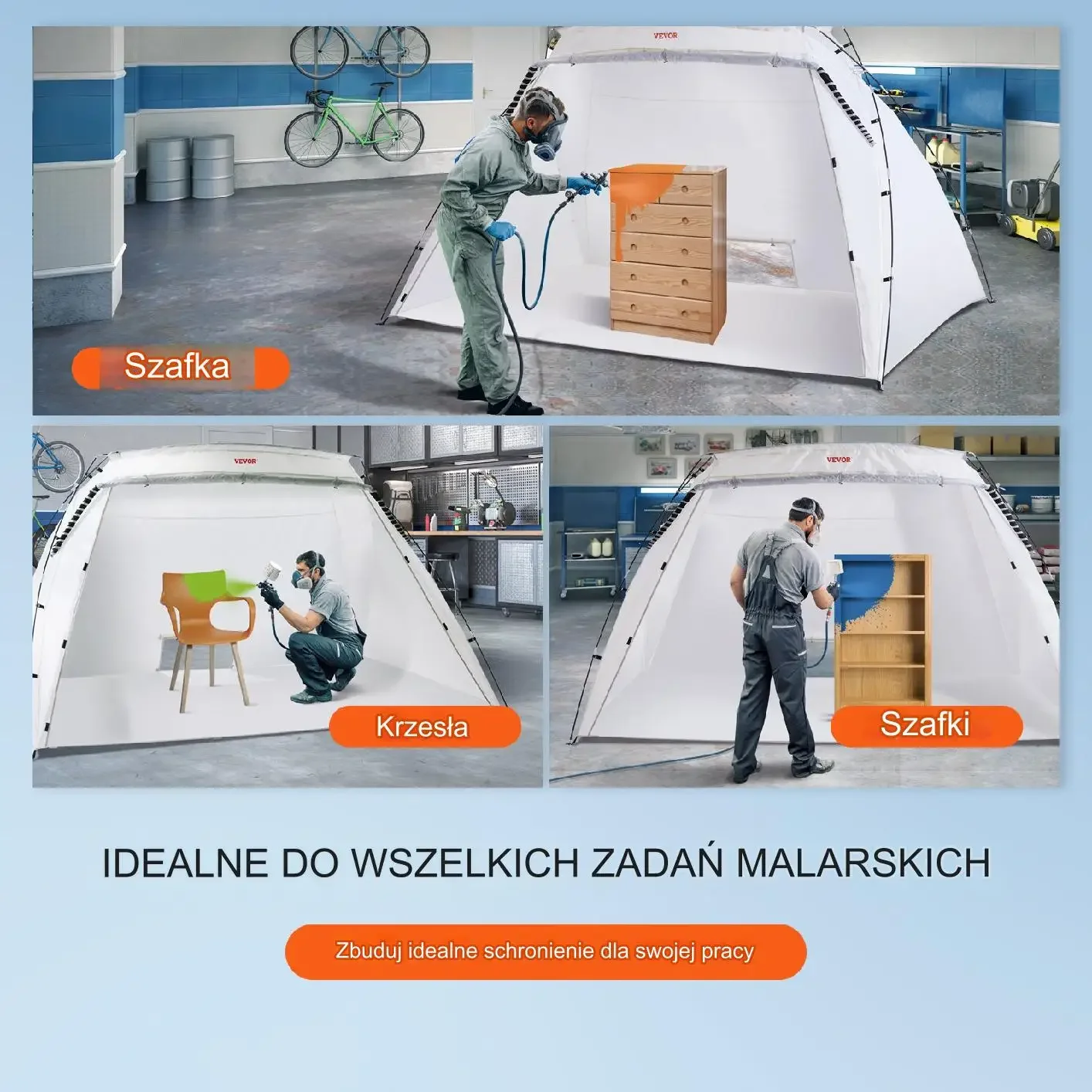 Namiot Malarski Przenośny Kabina – 305×213×183 cm - obrazek 2