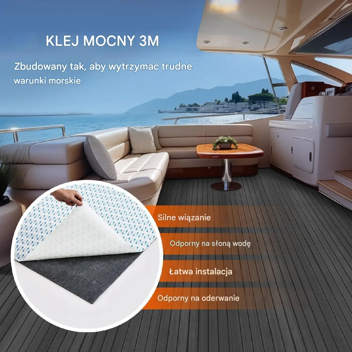 Antypoślizgowa Podłoga do Łodzi 240 x 60 cm - obrazek 2