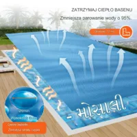 Pokrywa solarna do basenu PE 11x5.5m ogrzewa wodę zapobiega parowaniu