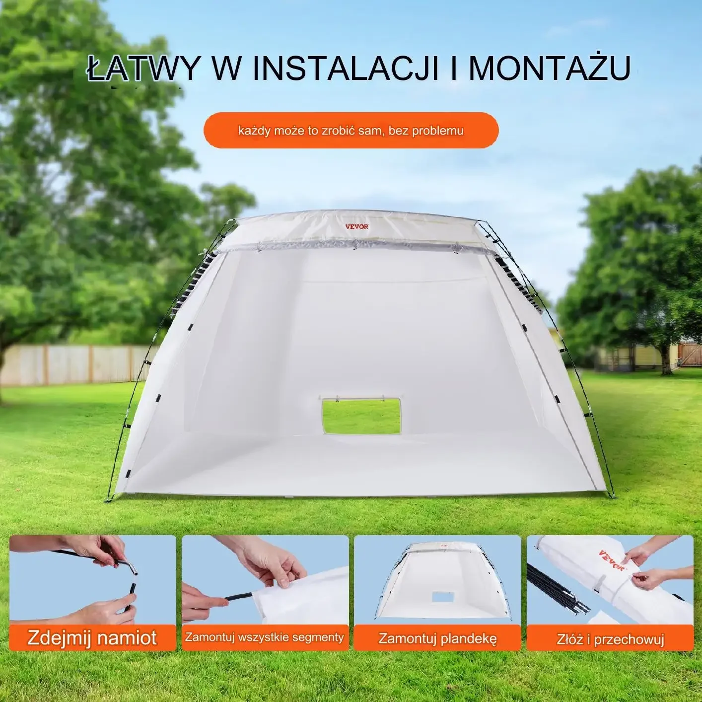 Namiot Malarski Przenośny Kabina – 305×213×183 cm - obrazek 3